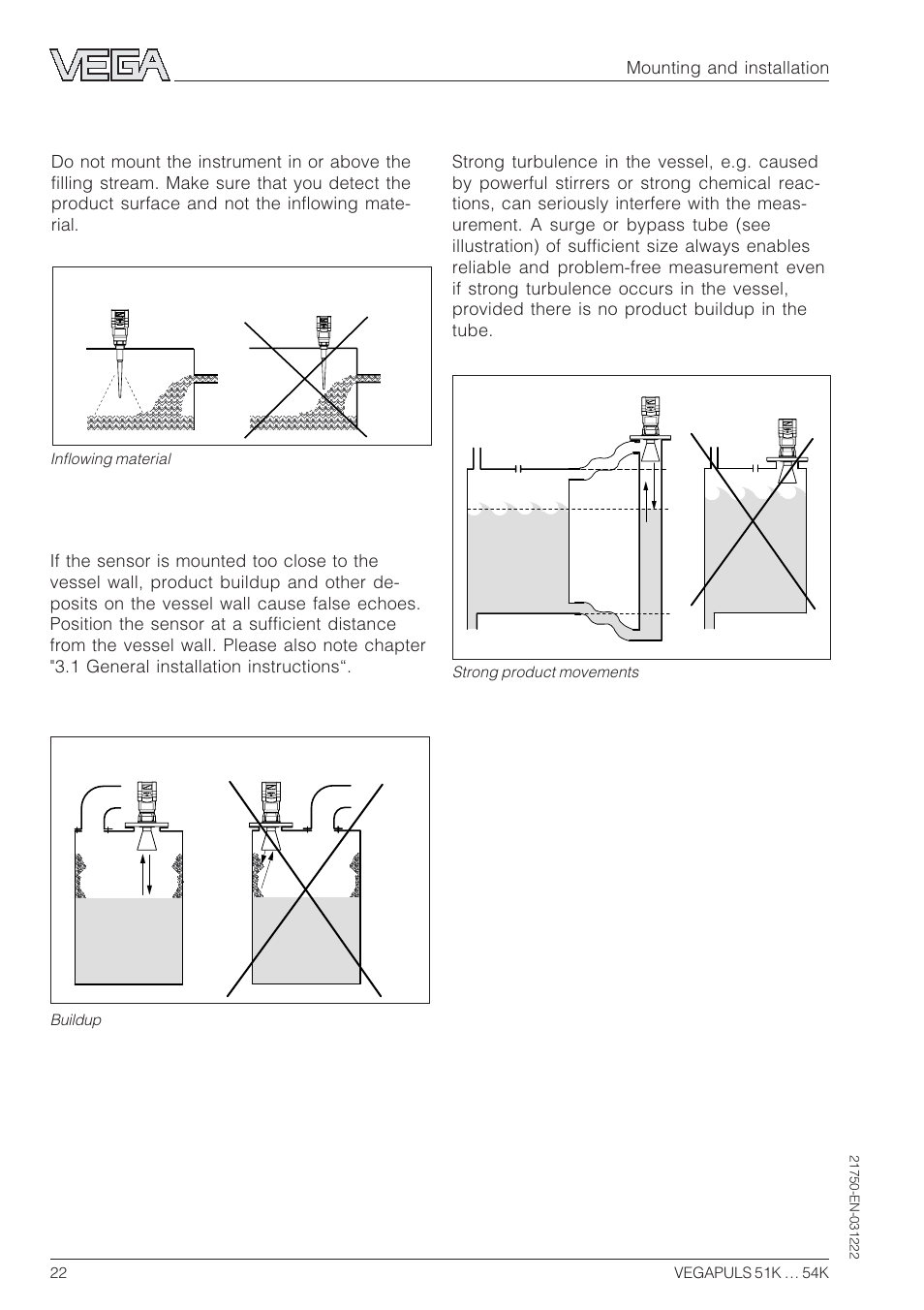 VEGA VEGAPULS 51K…54K 4 … 20 mA; HART compact sensor User Manual | Page 22 / 72
