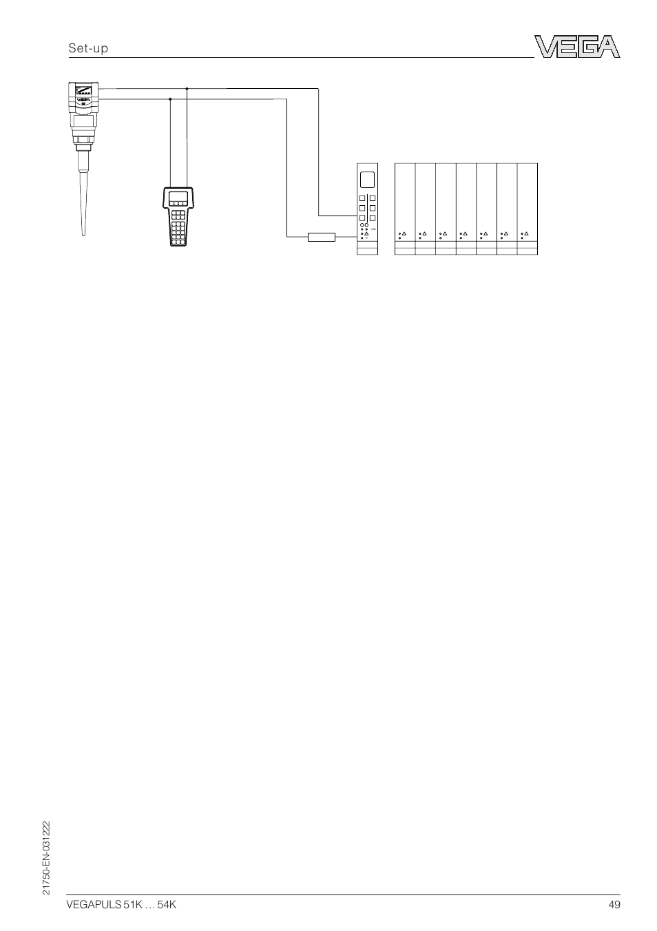Set-up | VEGA VEGAPULS 51K…54K 4 … 20 mA; HART compact sensor User Manual | Page 49 / 72