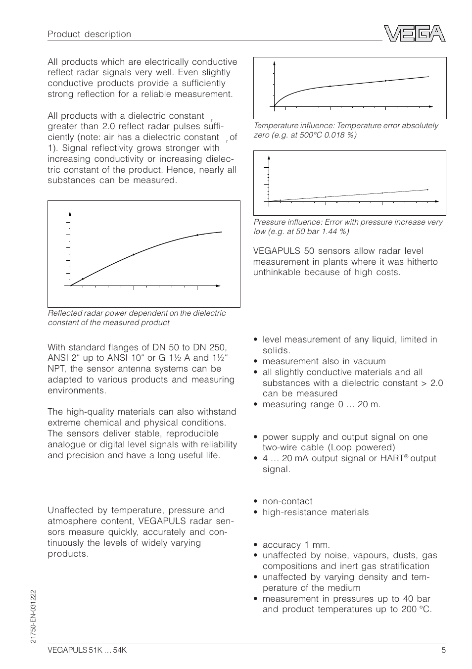 2 application features, Continuous and accurate | VEGA VEGAPULS 51K…54K 4 … 20 mA; HART compact sensor User Manual | Page 5 / 72