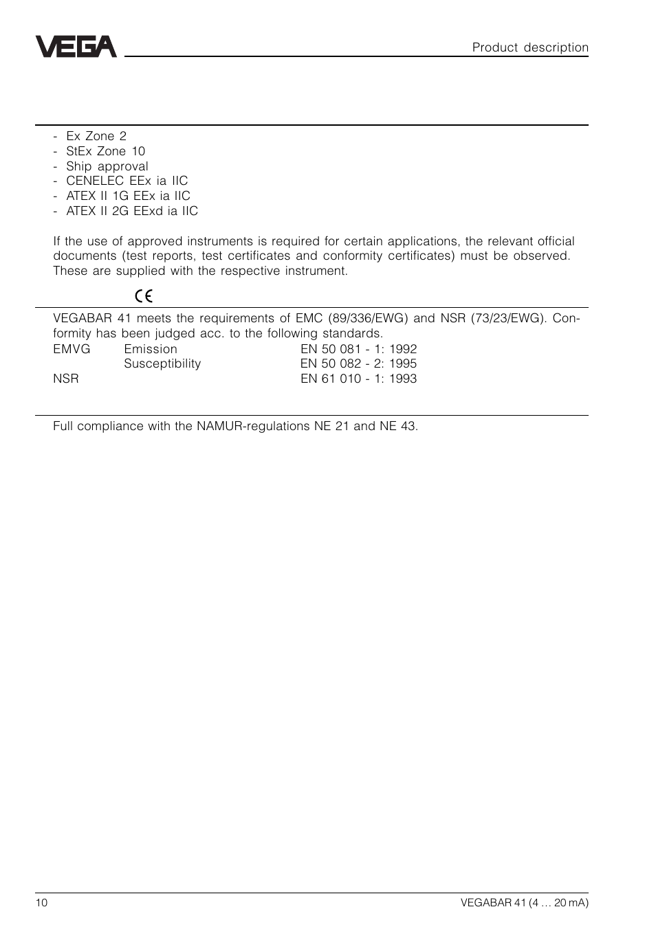 4 approvals and certificates | VEGA VEGABAR 41 4 … 20 mA User Manual | Page 10 / 28
