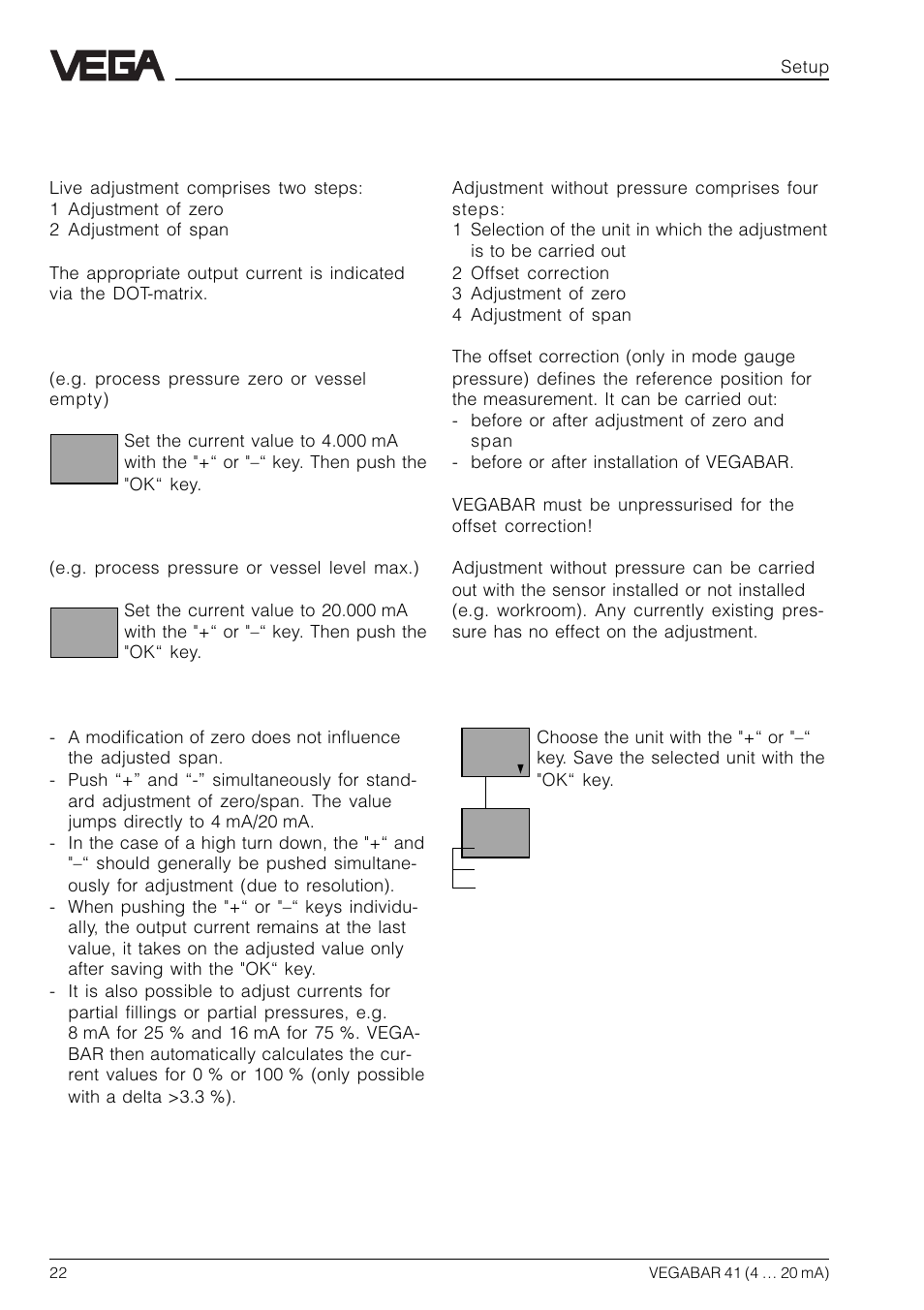 VEGA VEGABAR 41 4 … 20 mA User Manual | Page 22 / 28