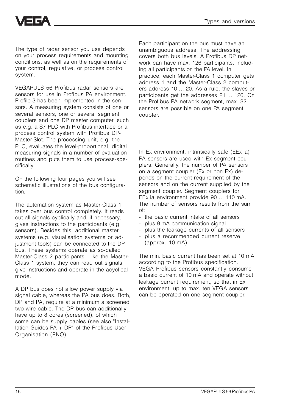 3 bus configuration | VEGA VEGAPULS 56 Profibus PA User Manual | Page 16 / 92
