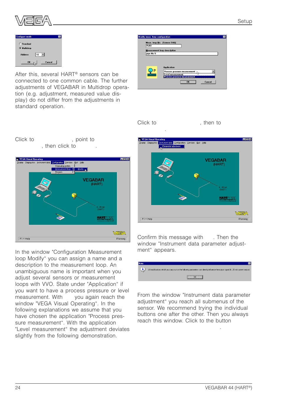 VEGA VEGABAR 44 HART User Manual | Page 24 / 44