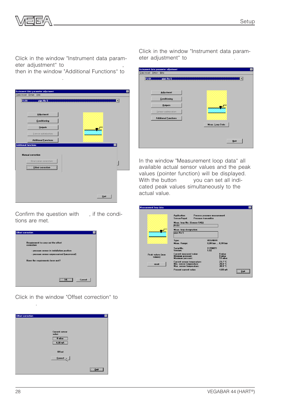 VEGA VEGABAR 44 HART User Manual | Page 28 / 44