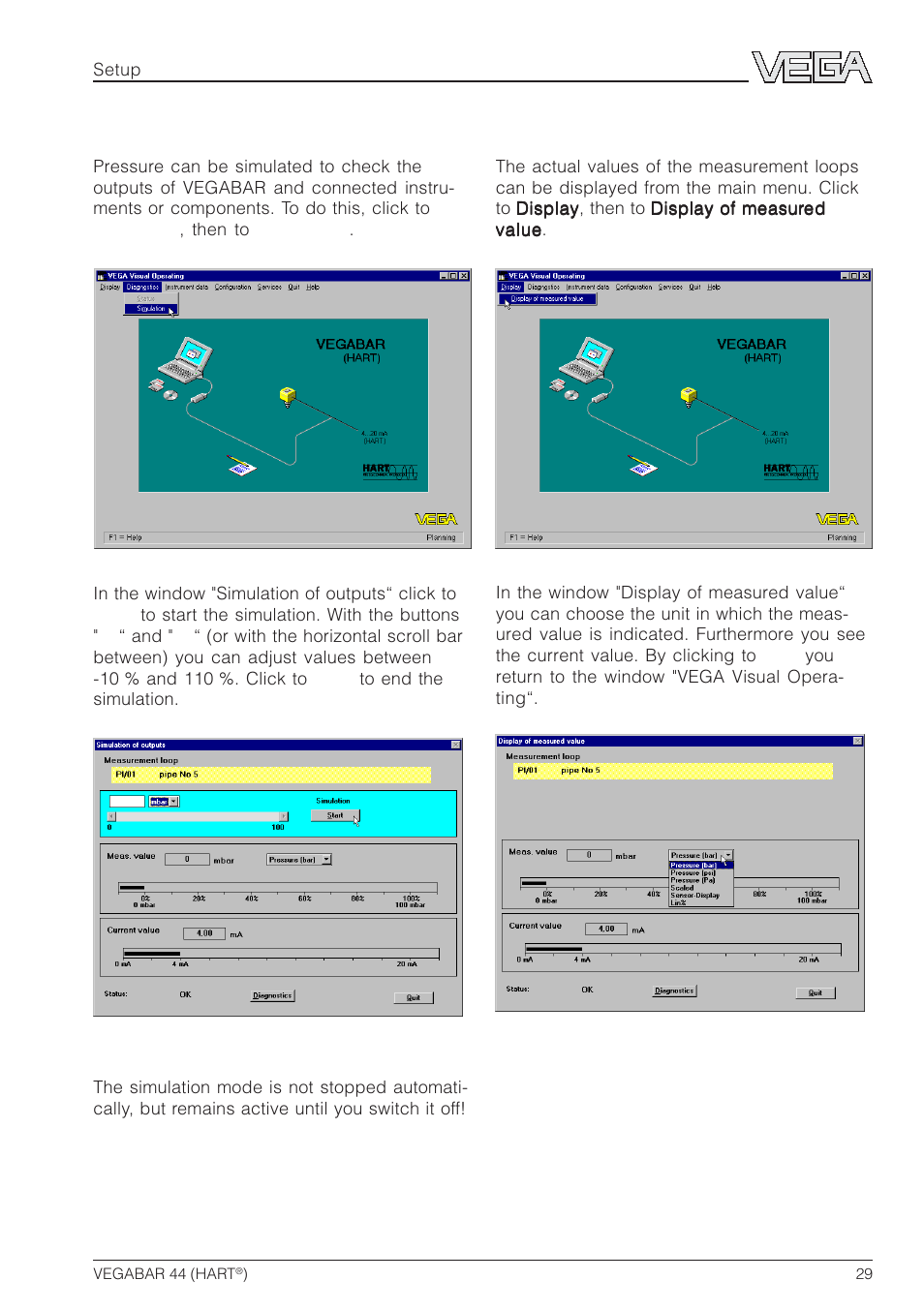VEGA VEGABAR 44 HART User Manual | Page 29 / 44