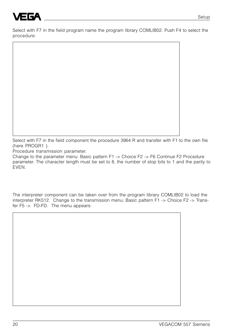 Interpreter | VEGA VEGACOM 557 Siemens 3964 and 3964 R procedure with RK 512 User Manual | Page 20 / 44