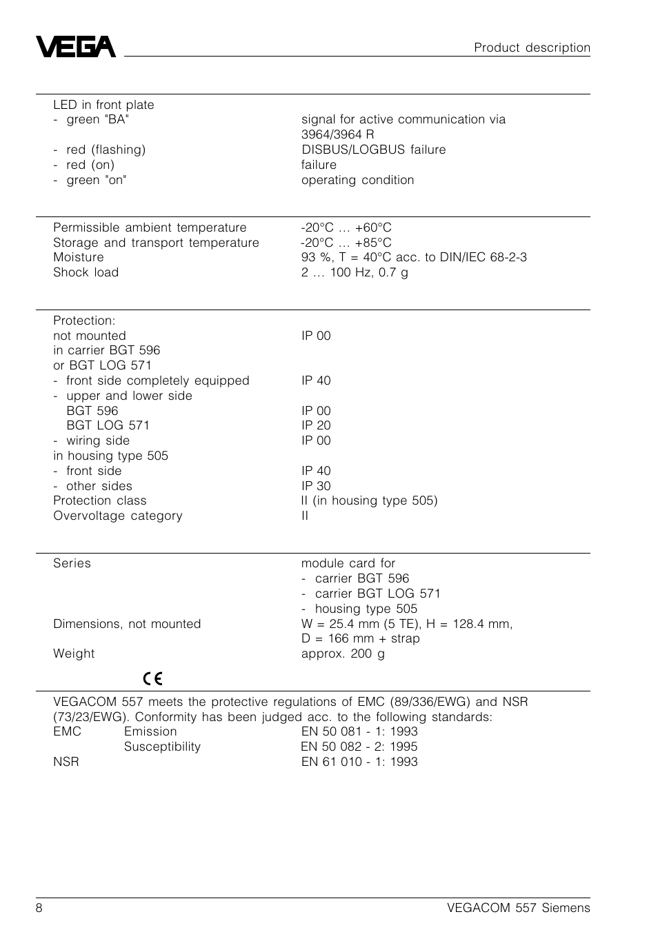 VEGA VEGACOM 557 Siemens 3964 and 3964 R procedure with RK 512 User Manual | Page 8 / 44