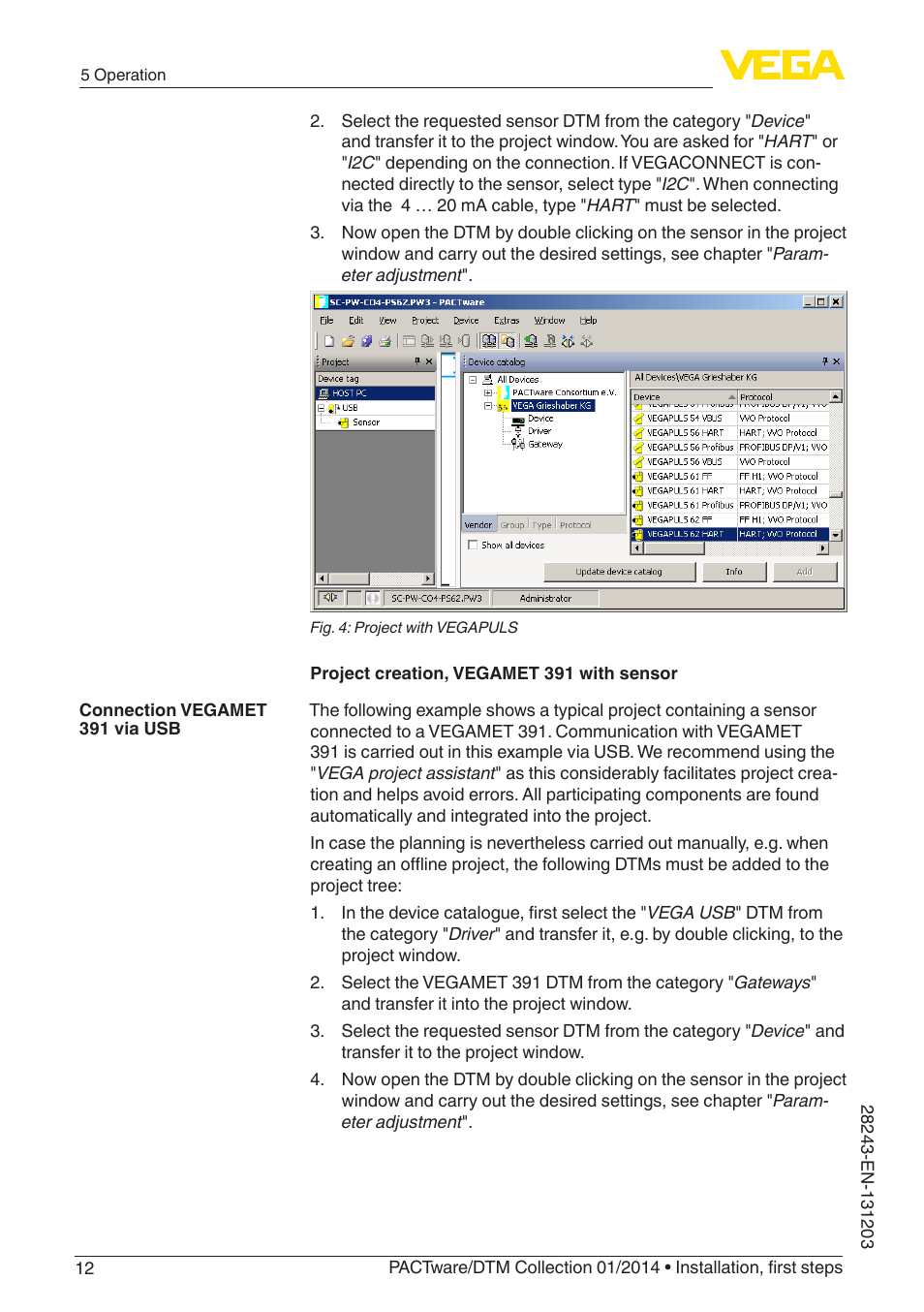 VEGA PACTware-DTM Collection 01_2014 User Manual | Page 12 / 28
