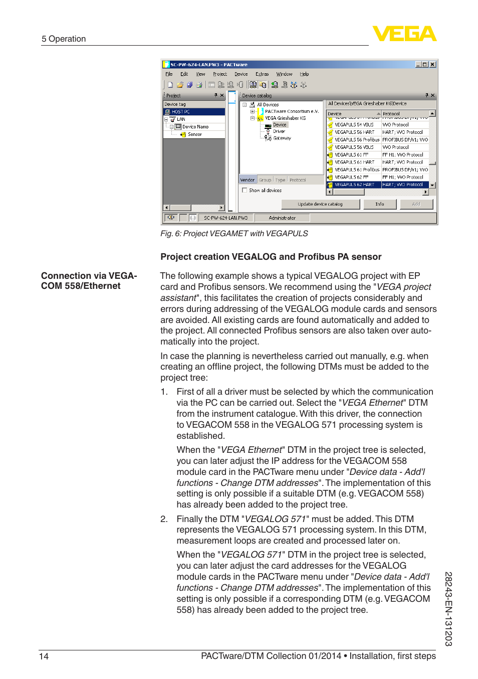 VEGA PACTware-DTM Collection 01_2014 User Manual | Page 14 / 28