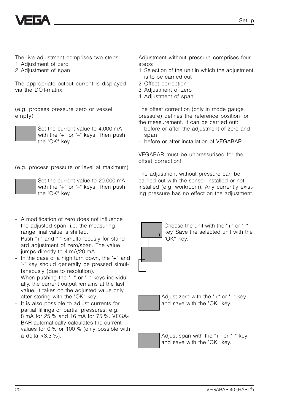 VEGA VEGABAR 40 HART User Manual | Page 20 / 40