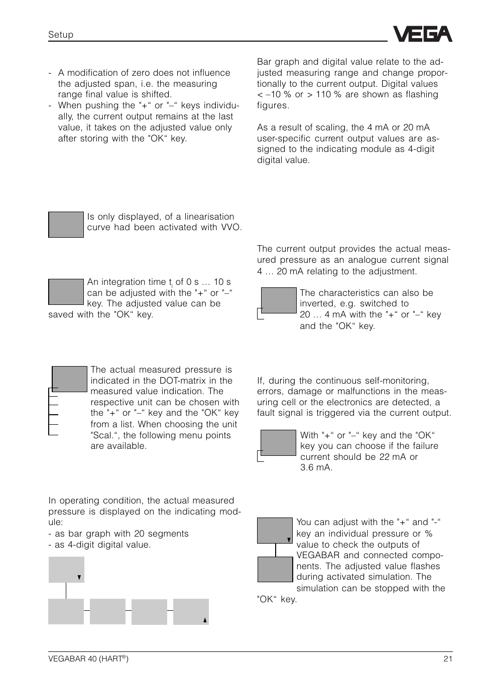 Evaluation, Outputs | VEGA VEGABAR 40 HART User Manual | Page 21 / 40