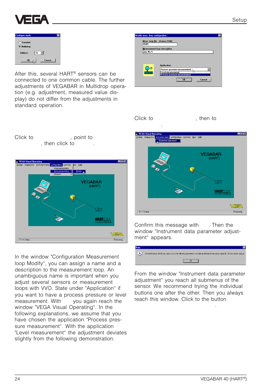 VEGA VEGABAR 40 HART User Manual | Page 24 / 40