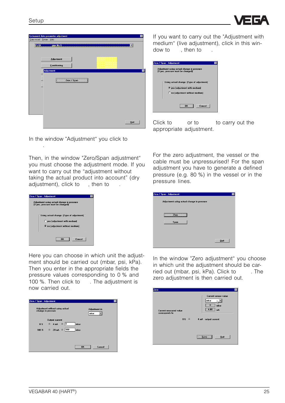 VEGA VEGABAR 40 HART User Manual | Page 25 / 40