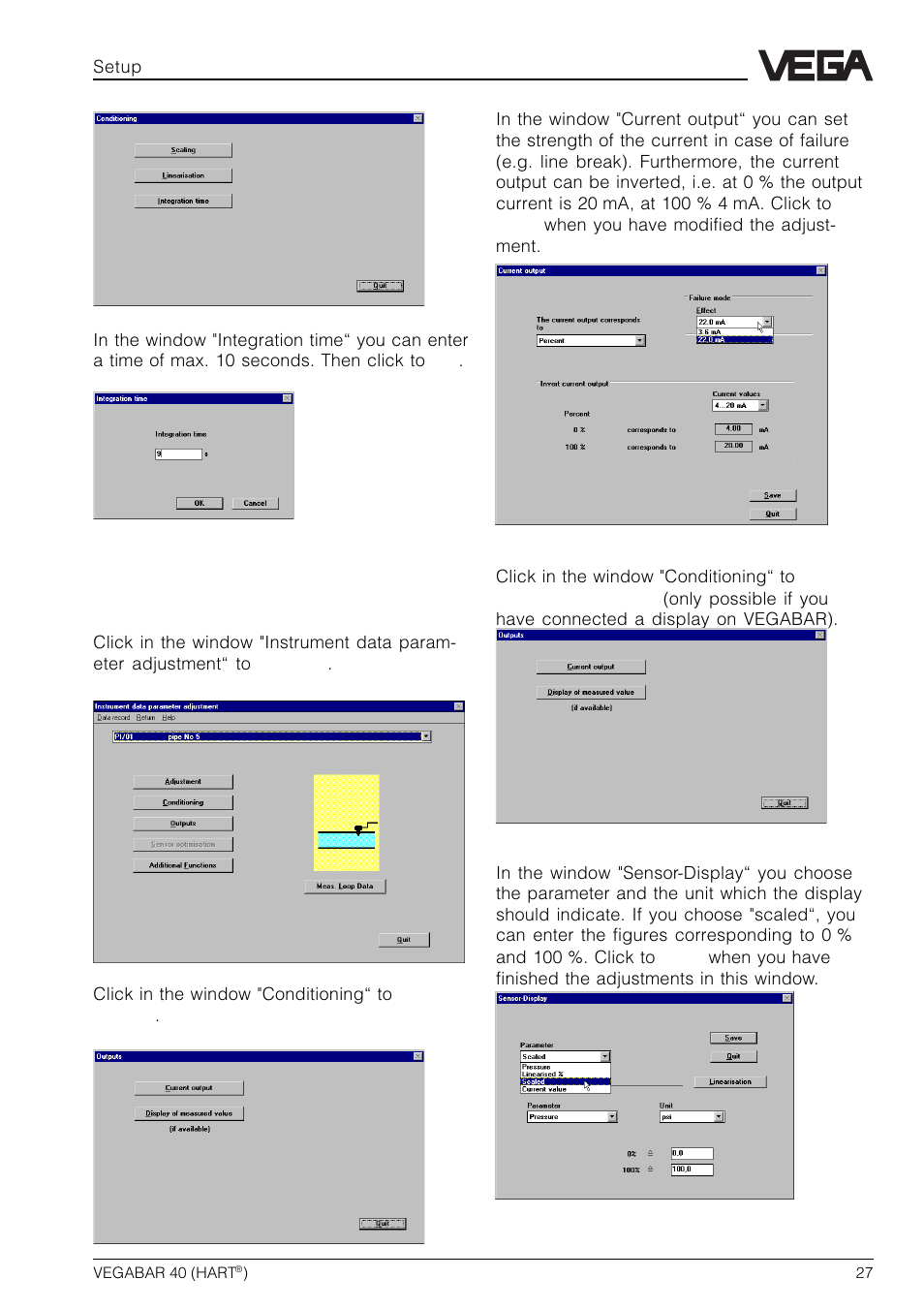 VEGA VEGABAR 40 HART User Manual | Page 27 / 40