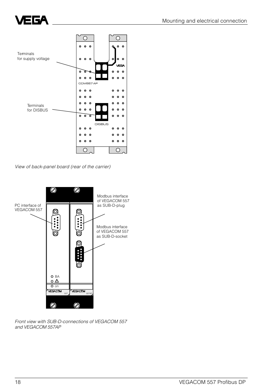VEGA VEGACOM 557 Profibus DP User Manual | Page 18 / 84