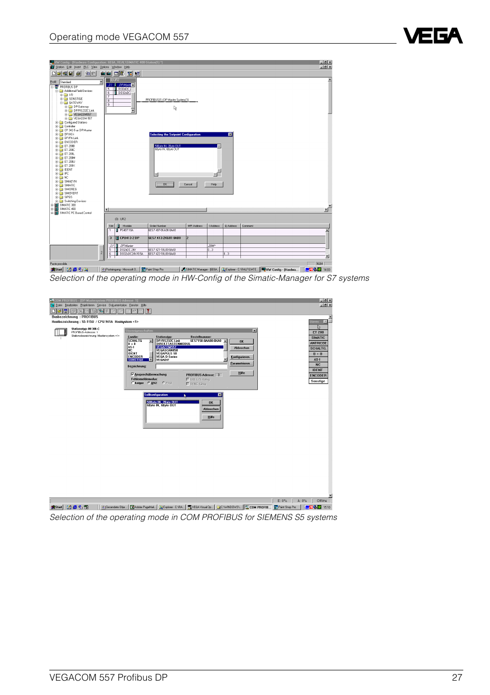 VEGA VEGACOM 557 Profibus DP User Manual | Page 27 / 84