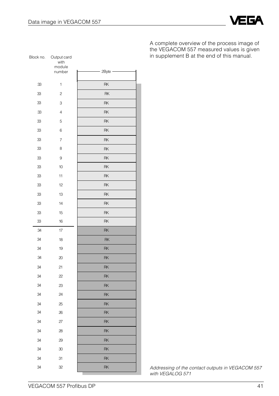 VEGA VEGACOM 557 Profibus DP User Manual | Page 41 / 84