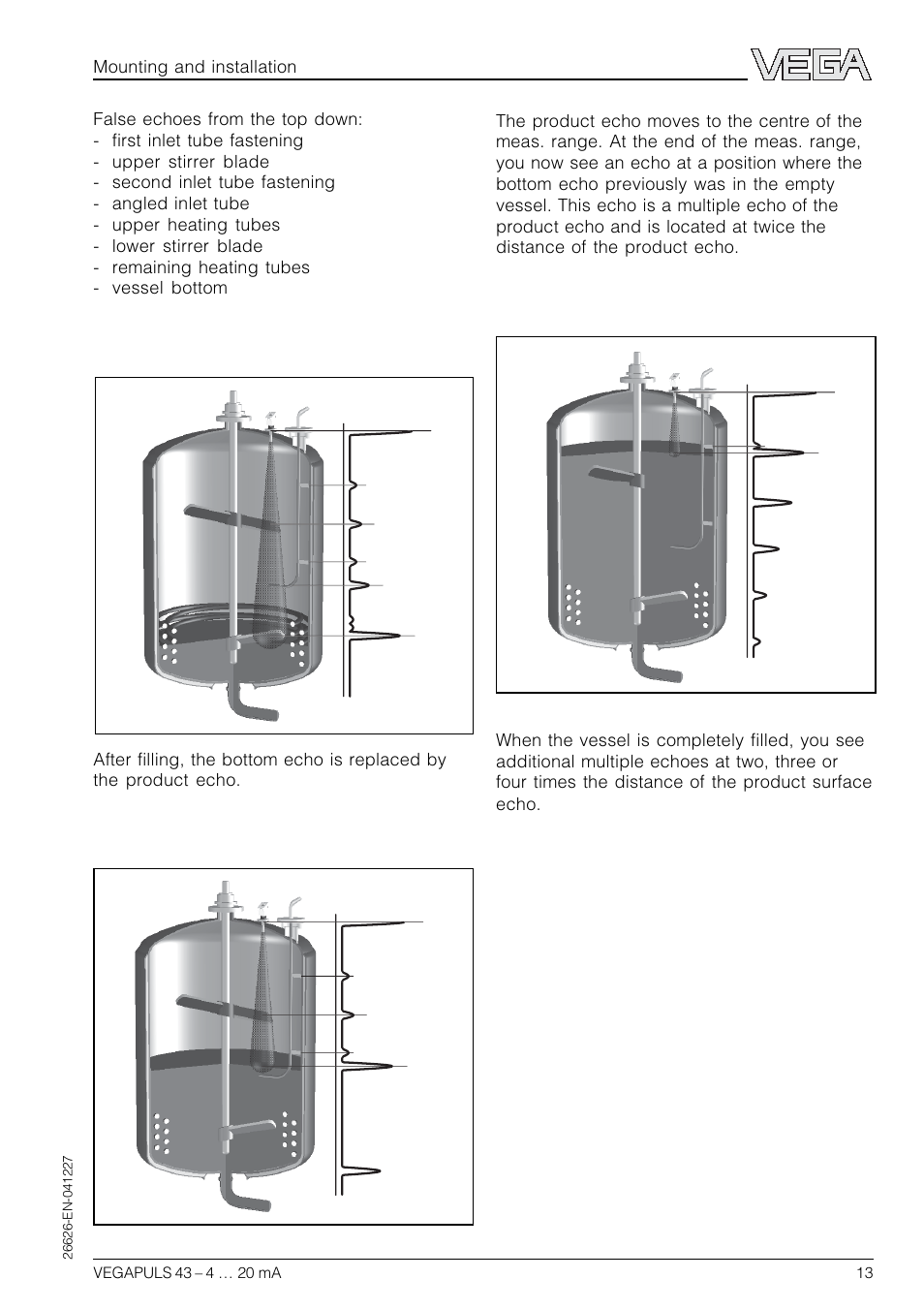 VEGA VEGAPULS 43 4 … 20 mA; HART compact sensor User Manual | Page 13 / 68