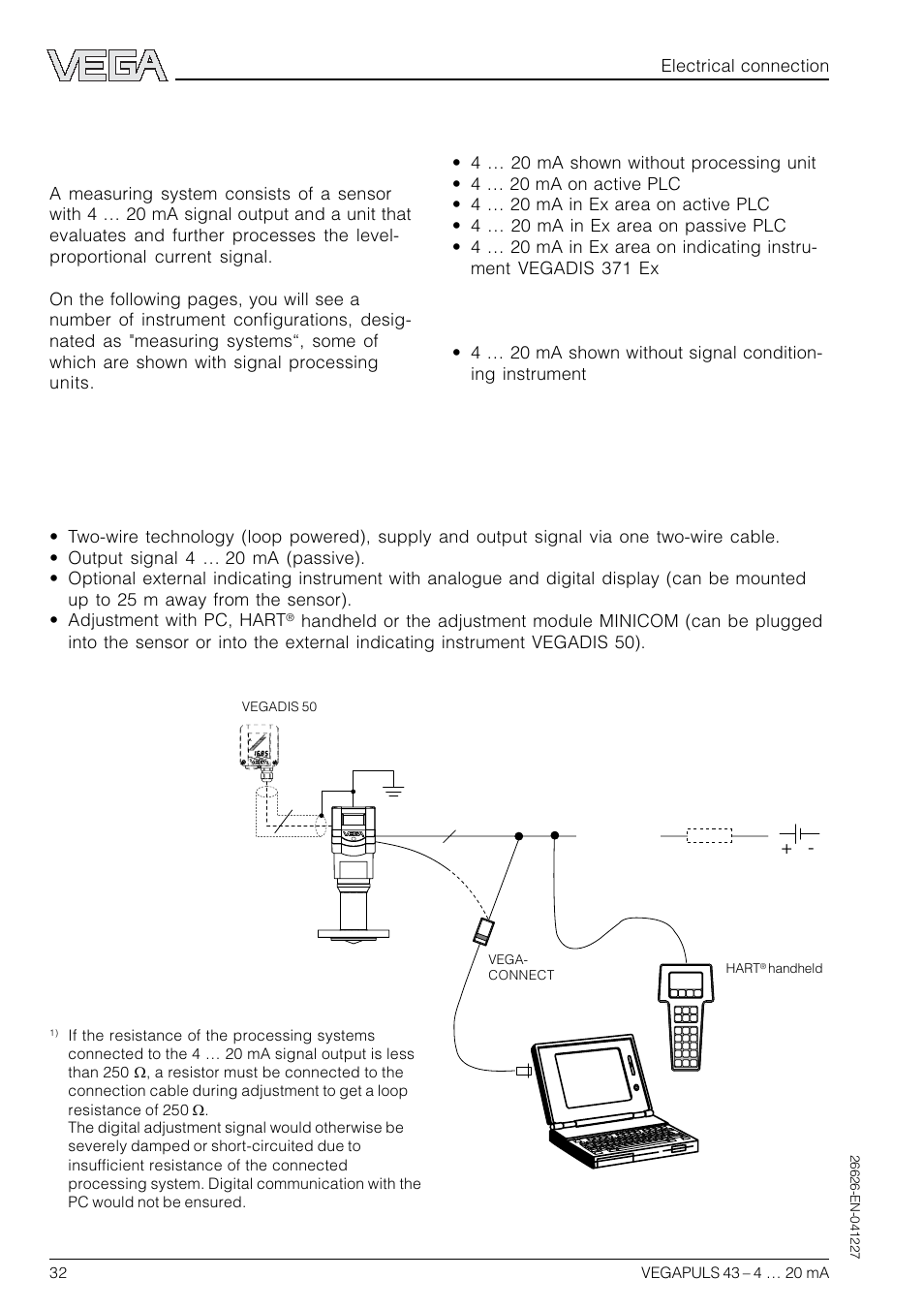 4 configuration of measuring systems | VEGA VEGAPULS 43 4 … 20 mA; HART compact sensor User Manual | Page 32 / 68