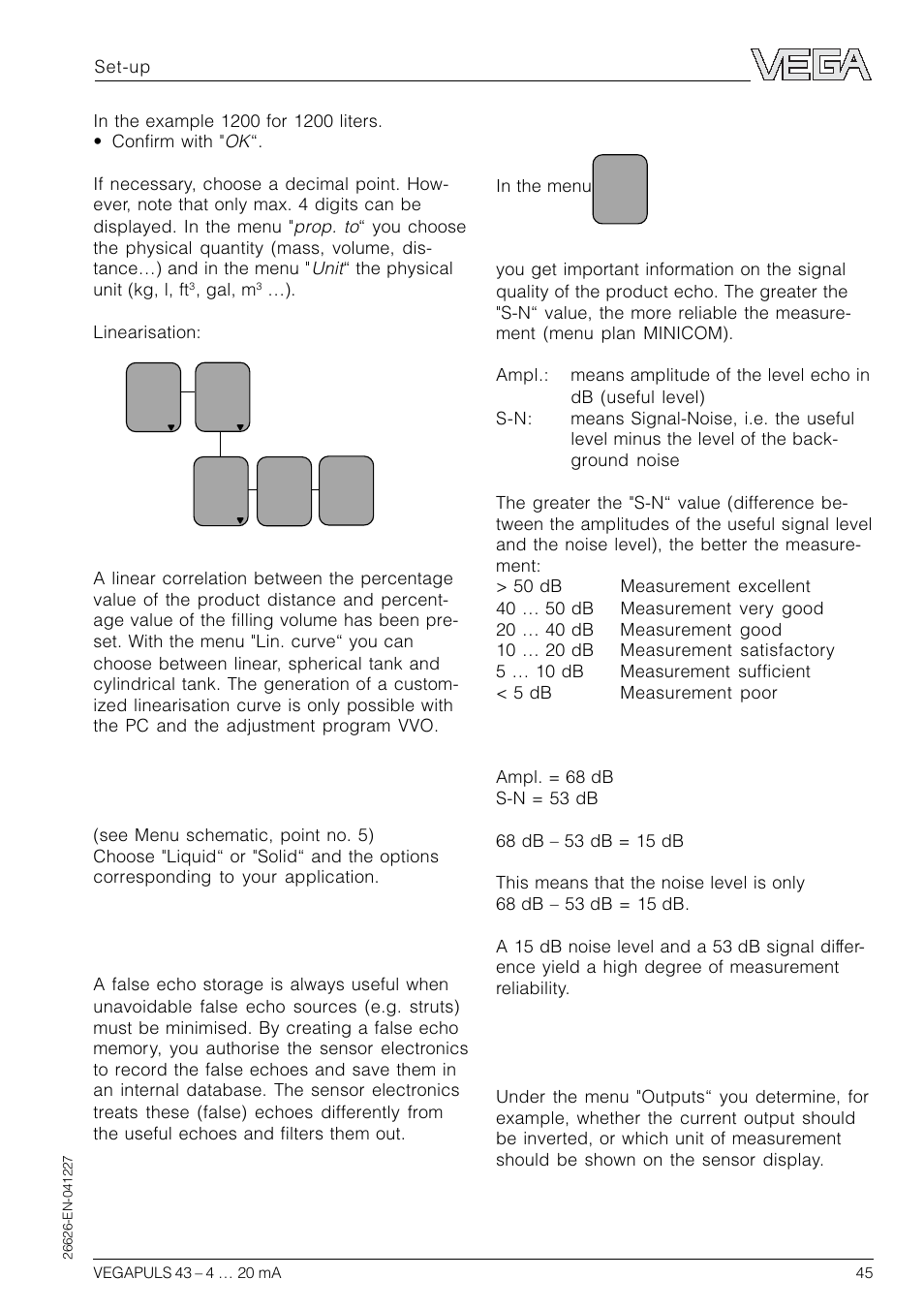 VEGA VEGAPULS 43 4 … 20 mA; HART compact sensor User Manual | Page 45 / 68