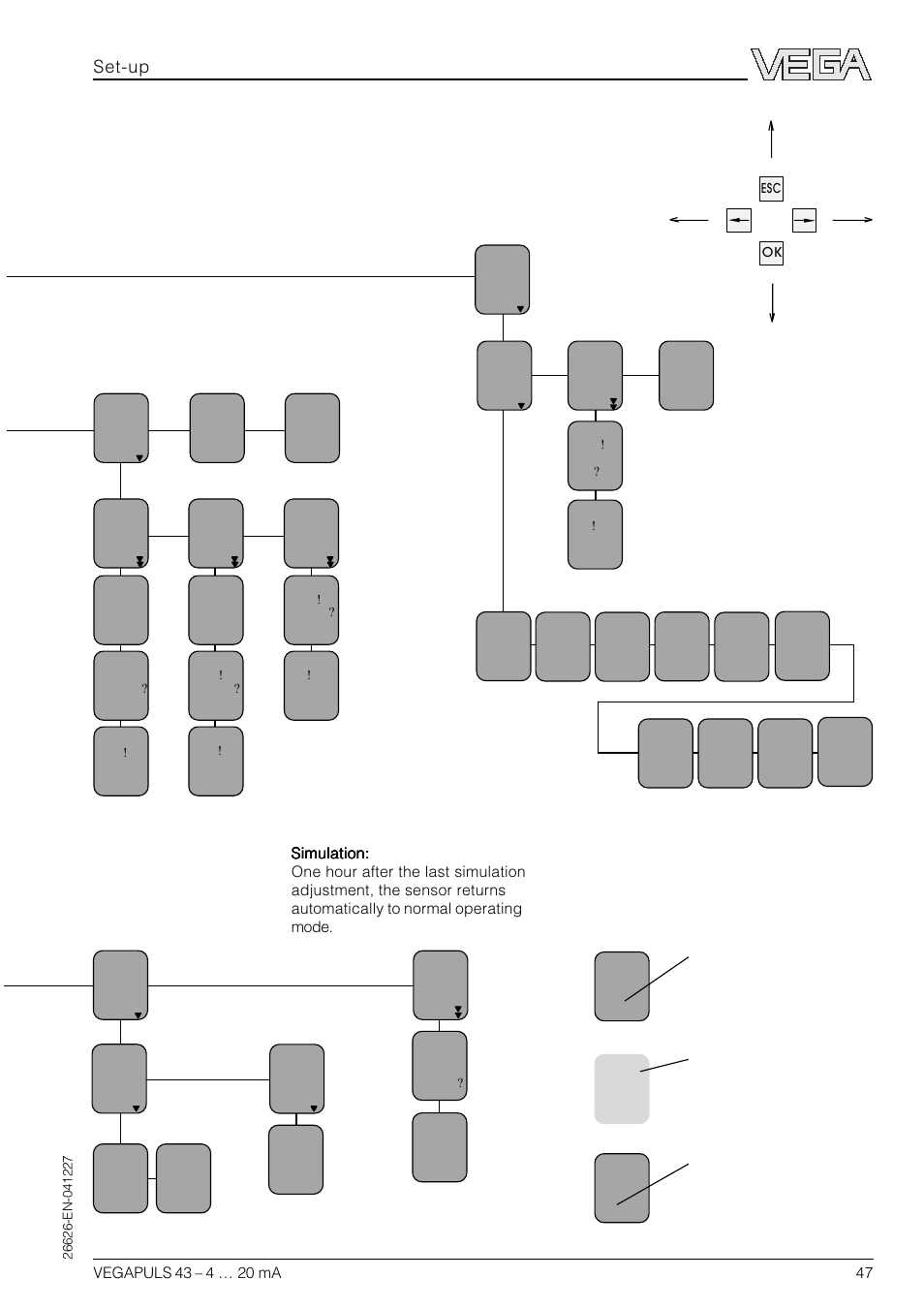 Set-up | VEGA VEGAPULS 43 4 … 20 mA; HART compact sensor User Manual | Page 47 / 68