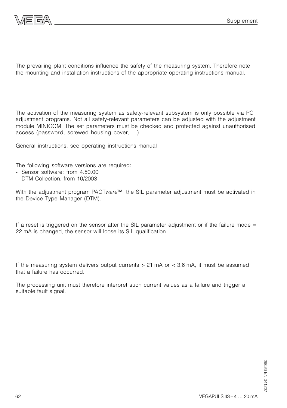 3 set-up, 1 mounting and installation, 2 adjustment instructions and parameter adjustment | 3 configuration of the processing unit, 3set-up | VEGA VEGAPULS 43 4 … 20 mA; HART compact sensor User Manual | Page 62 / 68