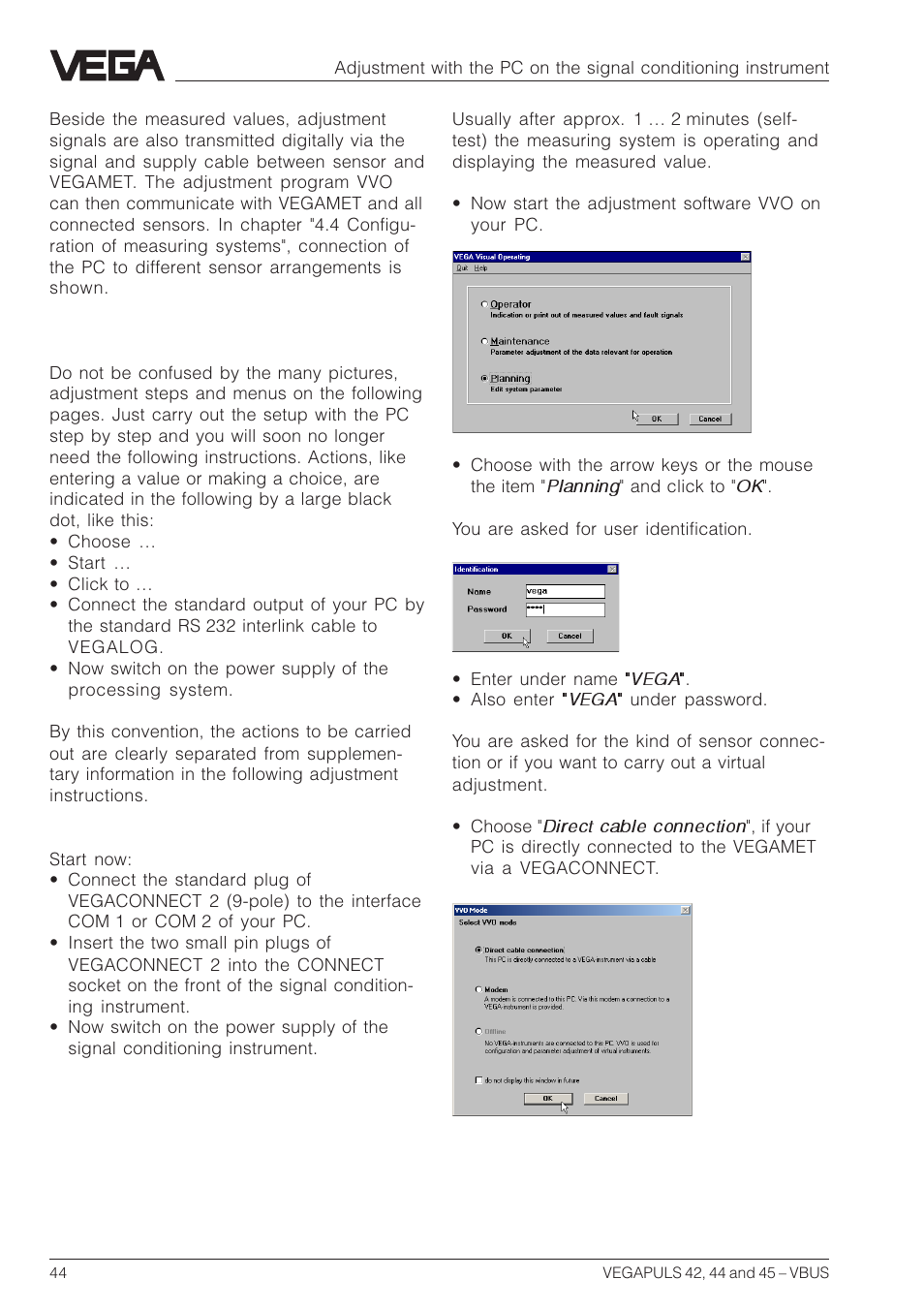 VEGA VEGAPULS 45 VBUS User Manual | Page 44 / 92