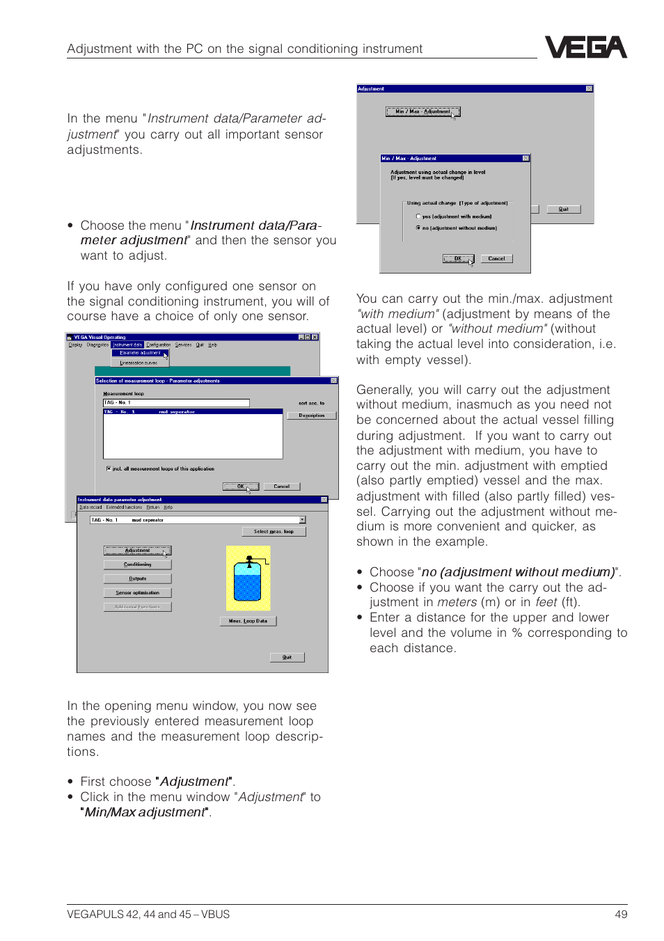 VEGA VEGAPULS 45 VBUS User Manual | Page 49 / 92