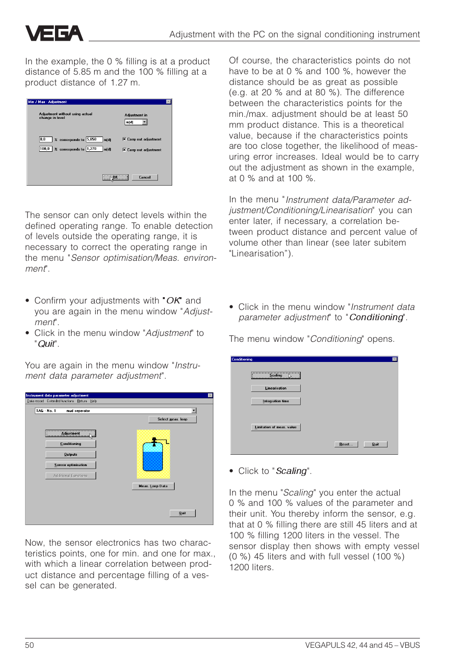 VEGA VEGAPULS 45 VBUS User Manual | Page 50 / 92