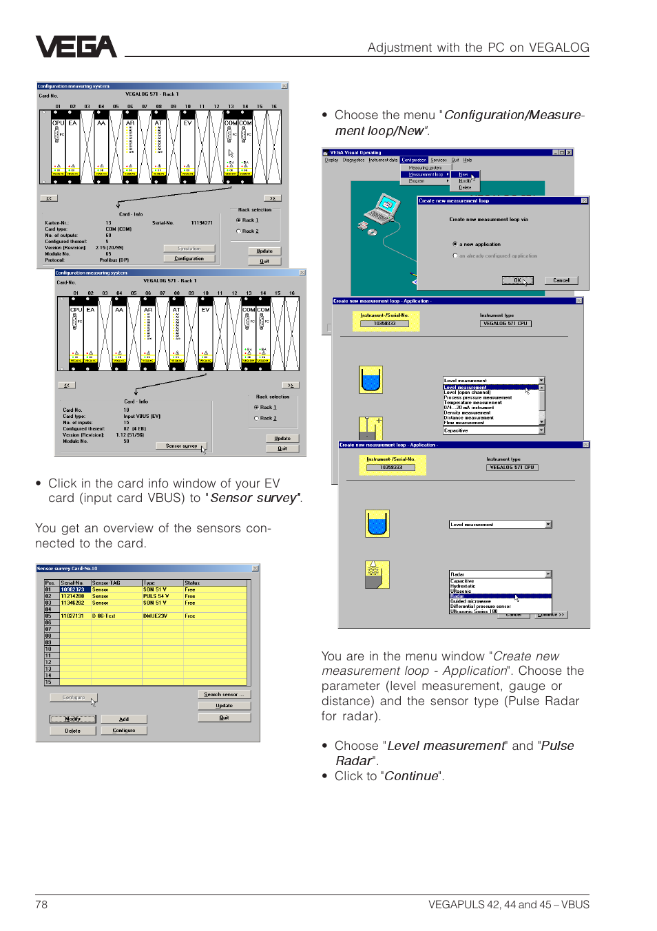 VEGA VEGAPULS 45 VBUS User Manual | Page 78 / 92