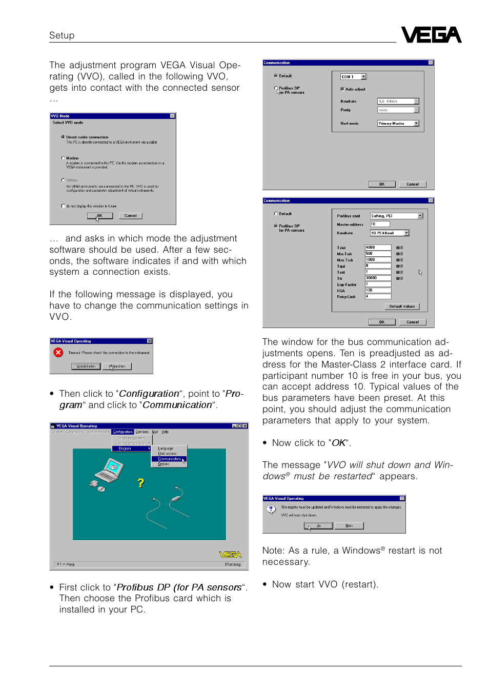 VEGA VEGASON 51P…53P Profibus PA User Manual | Page 45 / 84