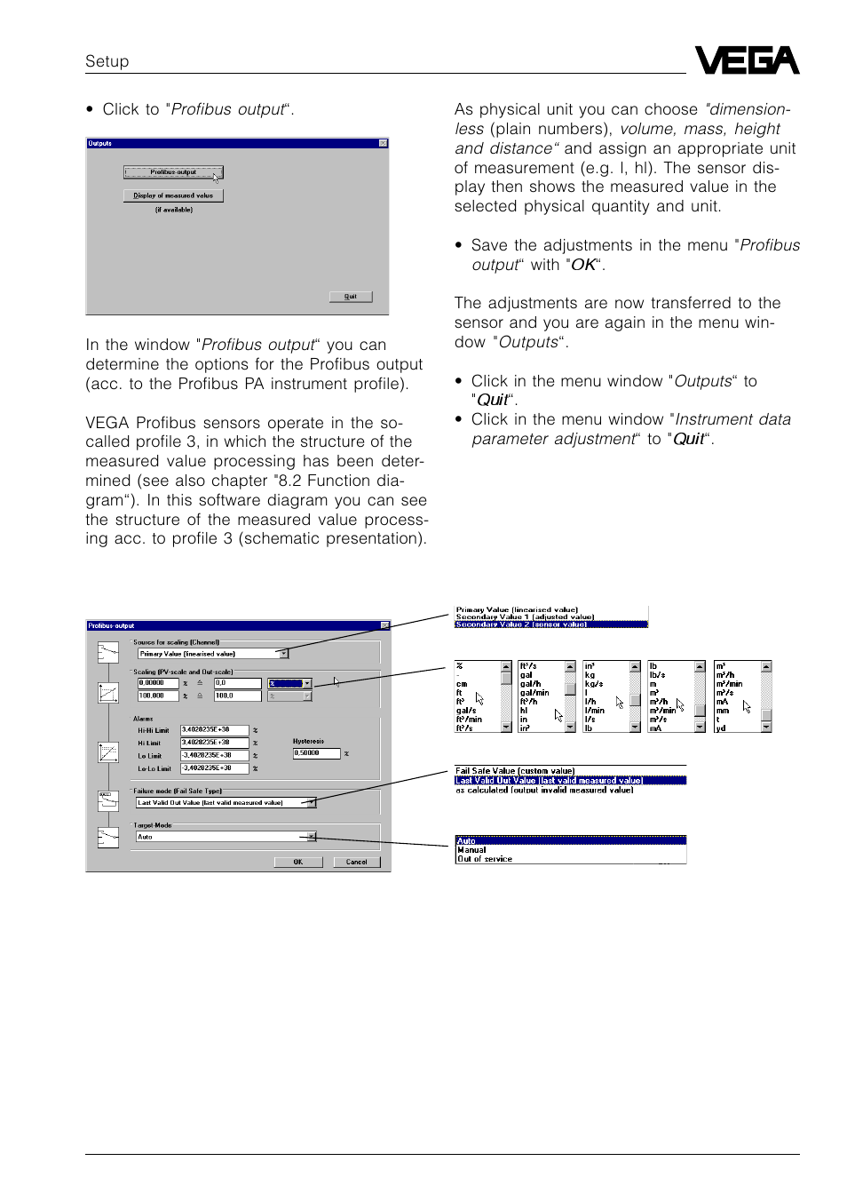 VEGA VEGASON 51P…53P Profibus PA User Manual | Page 51 / 84