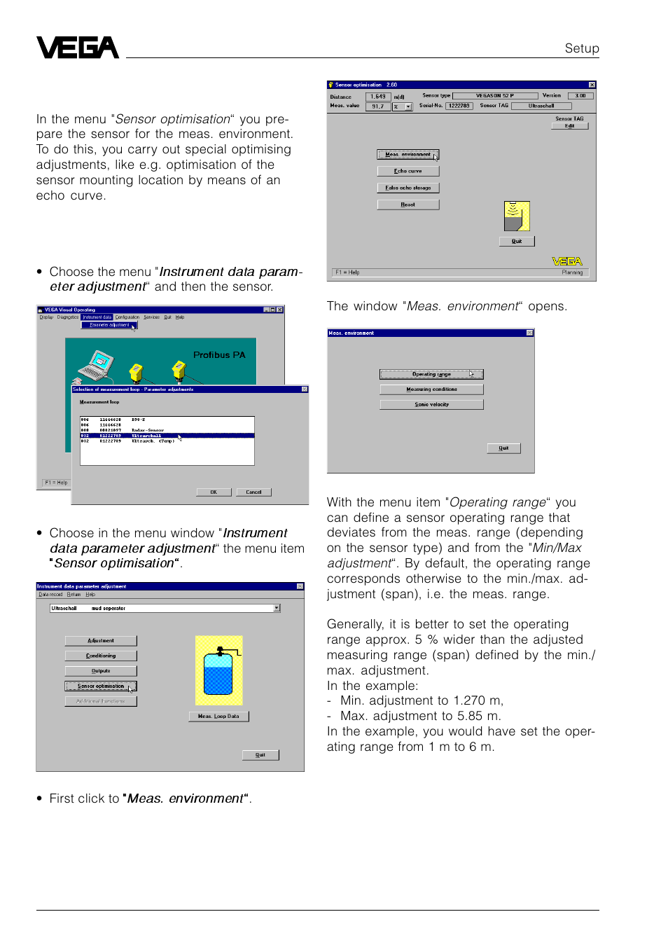 VEGA VEGASON 51P…53P Profibus PA User Manual | Page 52 / 84