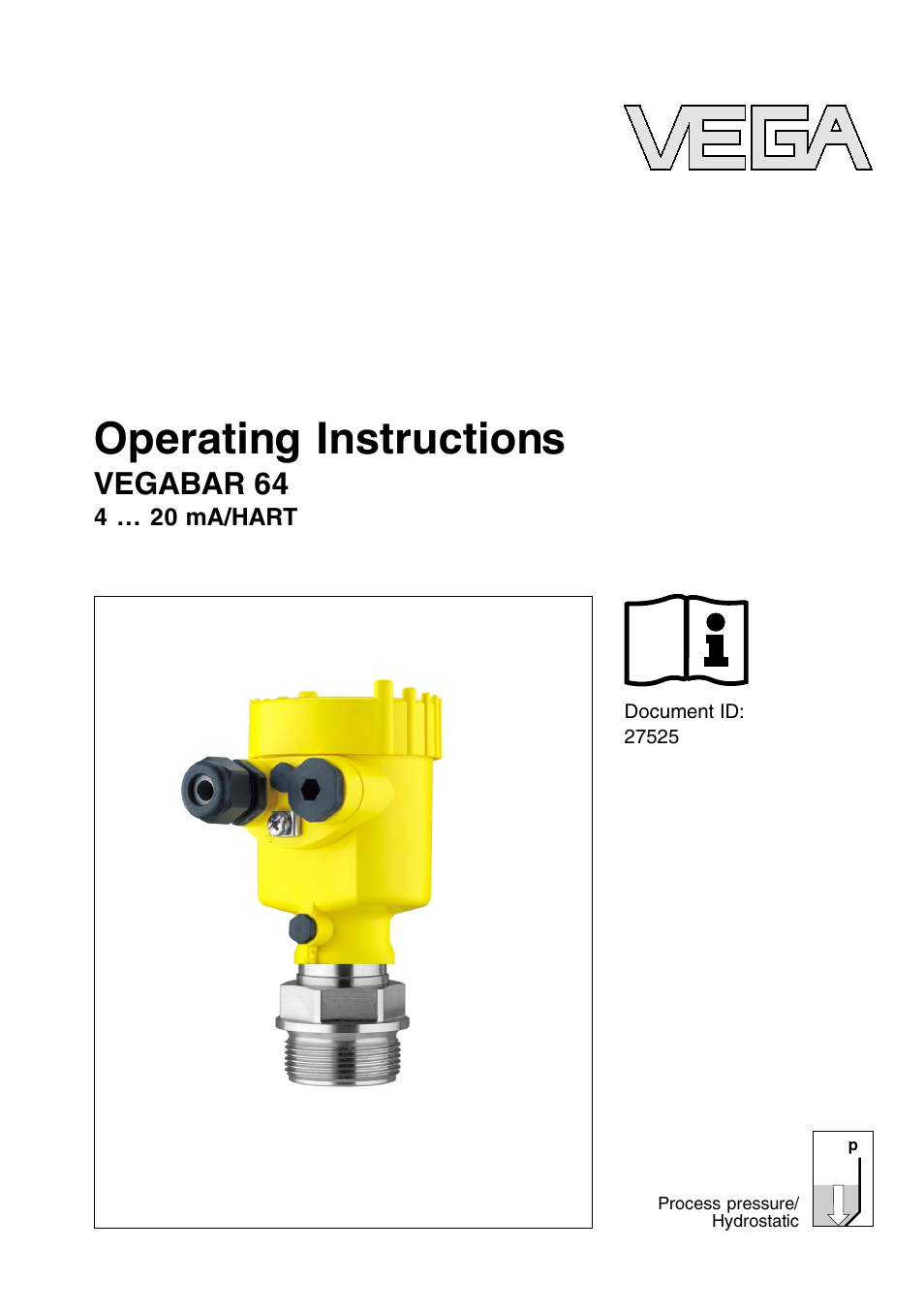 VEGA VEGABAR 64 4 … 20 mA_HART User Manual | 80 pages