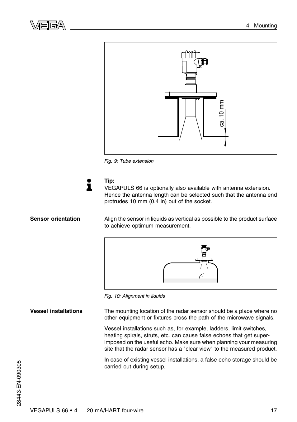 VEGA VEGAPULS 66 (≥ 2.0.0 - ≤ 3.8) 4 … 20 mA_HART four-wire User Manual | Page 17 / 60