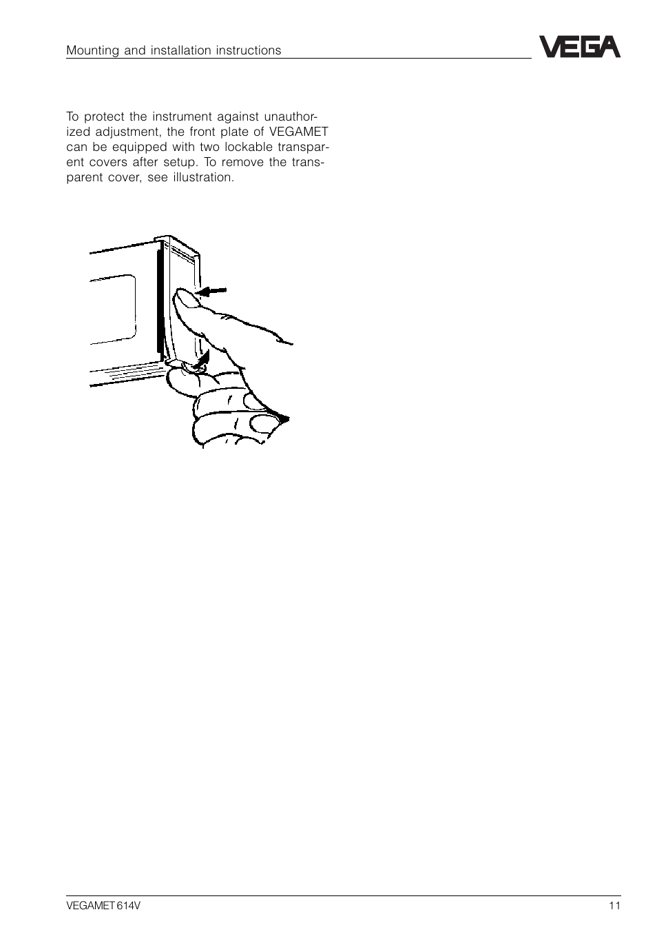 VEGA VEGAMET 614V User Manual | Page 11 / 56