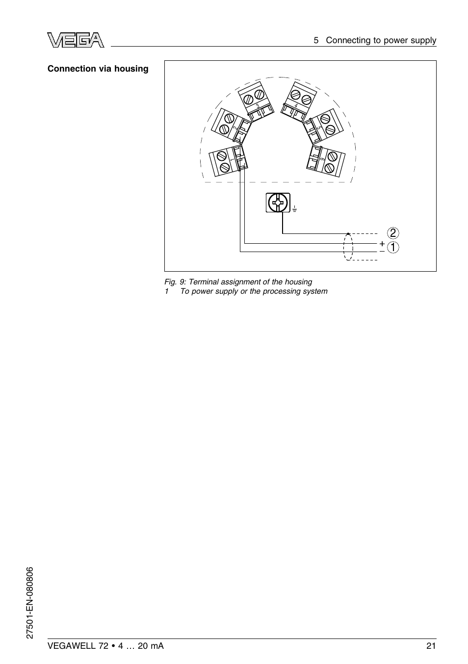 VEGA VEGAWELL 72 4 … 20 mA User Manual | Page 21 / 40