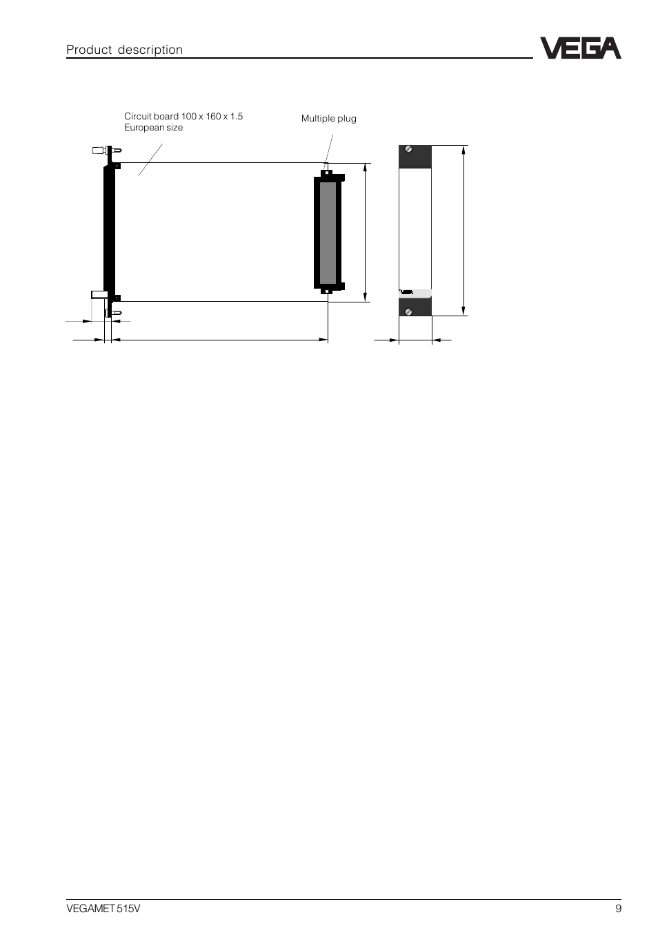 5 dimensions | VEGA VEGAMET 515V User Manual | Page 9 / 64