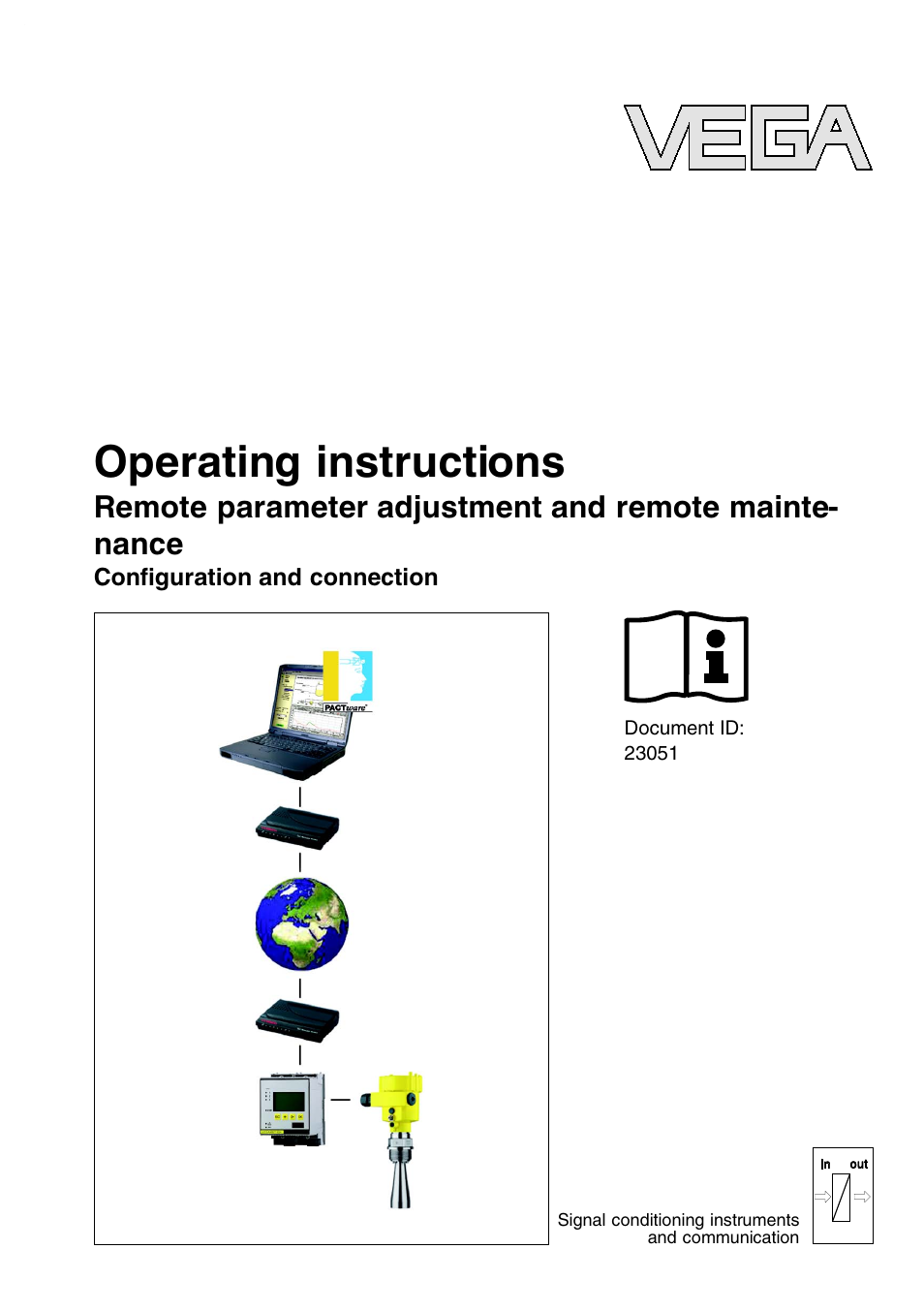 VEGA Remote parameter adjustment and remote maintenance User Manual | 8 pages