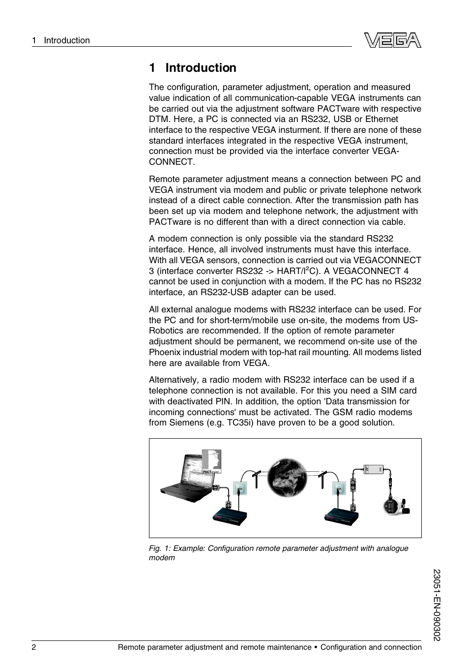 1 introduction | VEGA Remote parameter adjustment and remote maintenance User Manual | Page 2 / 8