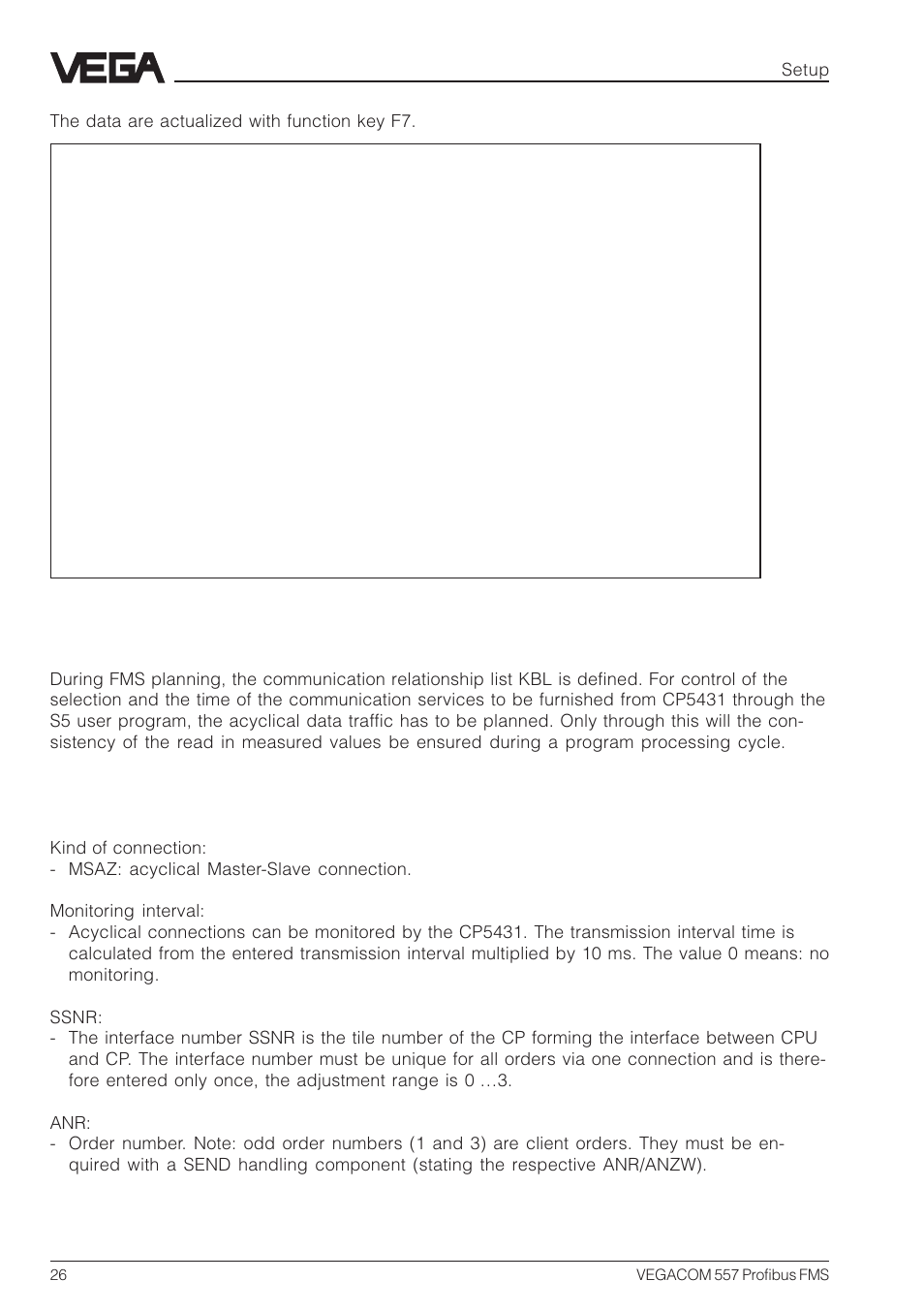 Fms planning | VEGA VEGACOM 557 Profibus FMS User Manual | Page 26 / 56