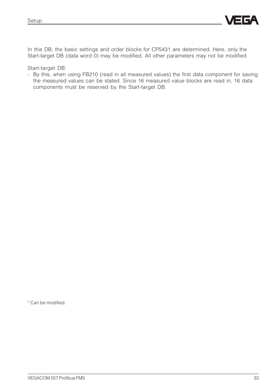 Db240: basic settings | VEGA VEGACOM 557 Profibus FMS User Manual | Page 33 / 56