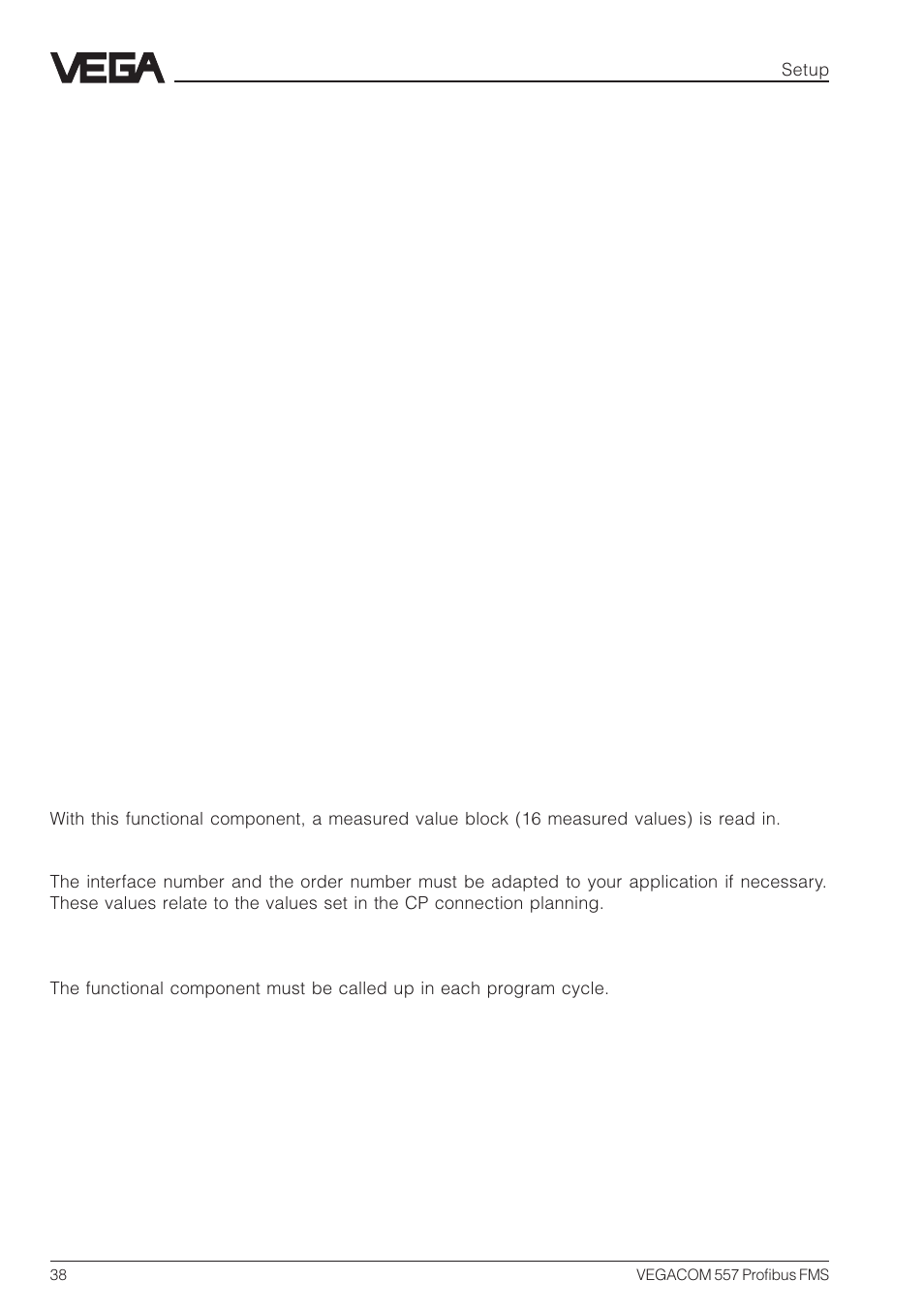 Fb211: read in measured value blocks | VEGA VEGACOM 557 Profibus FMS User Manual | Page 38 / 56