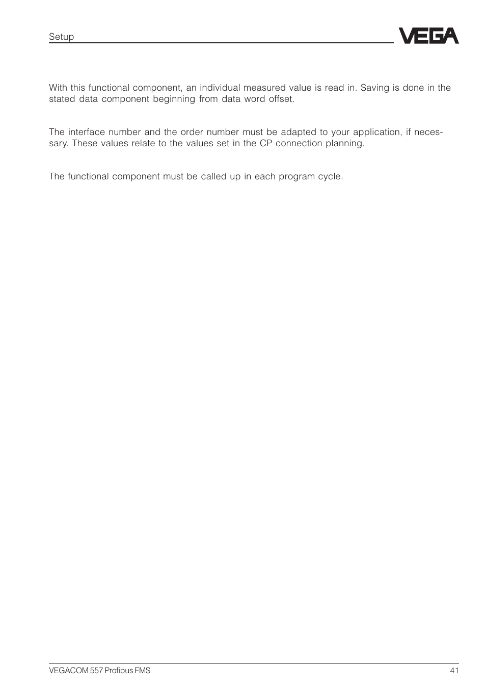 Fb212: read in individual measured values | VEGA VEGACOM 557 Profibus FMS User Manual | Page 41 / 56
