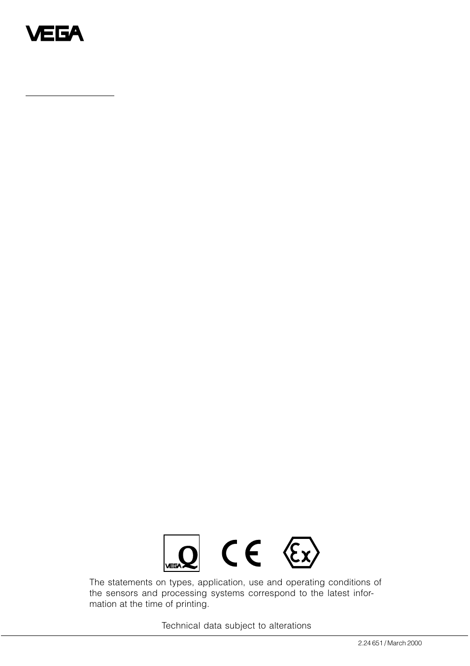 VEGA VEGASCAN 850 VEGA-ASCII signal output User Manual | Page 20 / 20