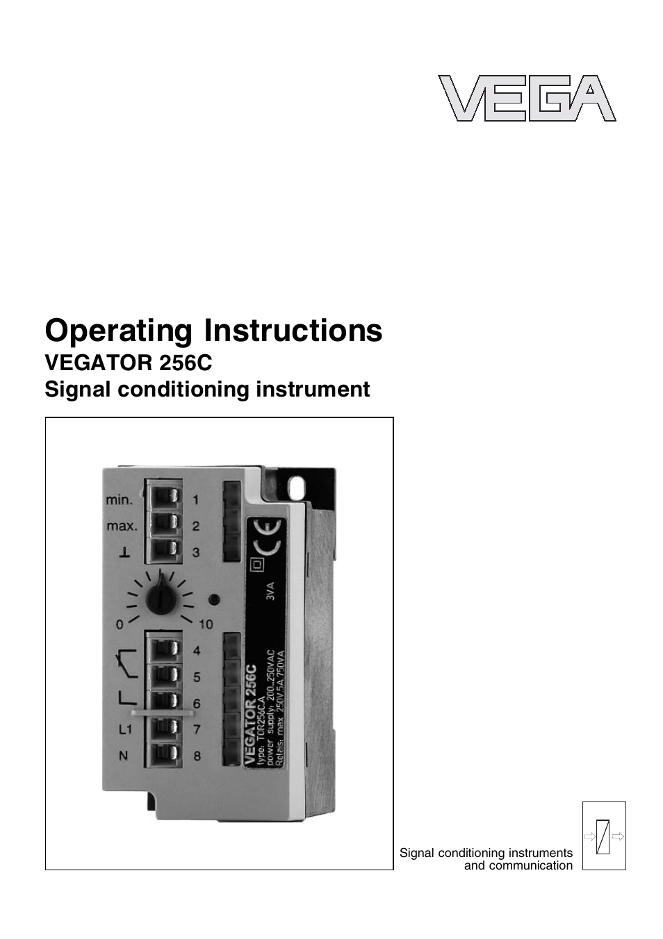 VEGA VEGATOR 256C User Manual | 24 pages