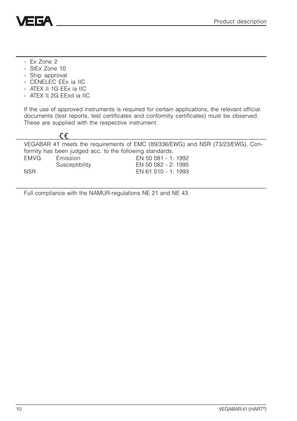 4 approvals and certificates | VEGA VEGABAR 41 HART User Manual | Page 10 / 44