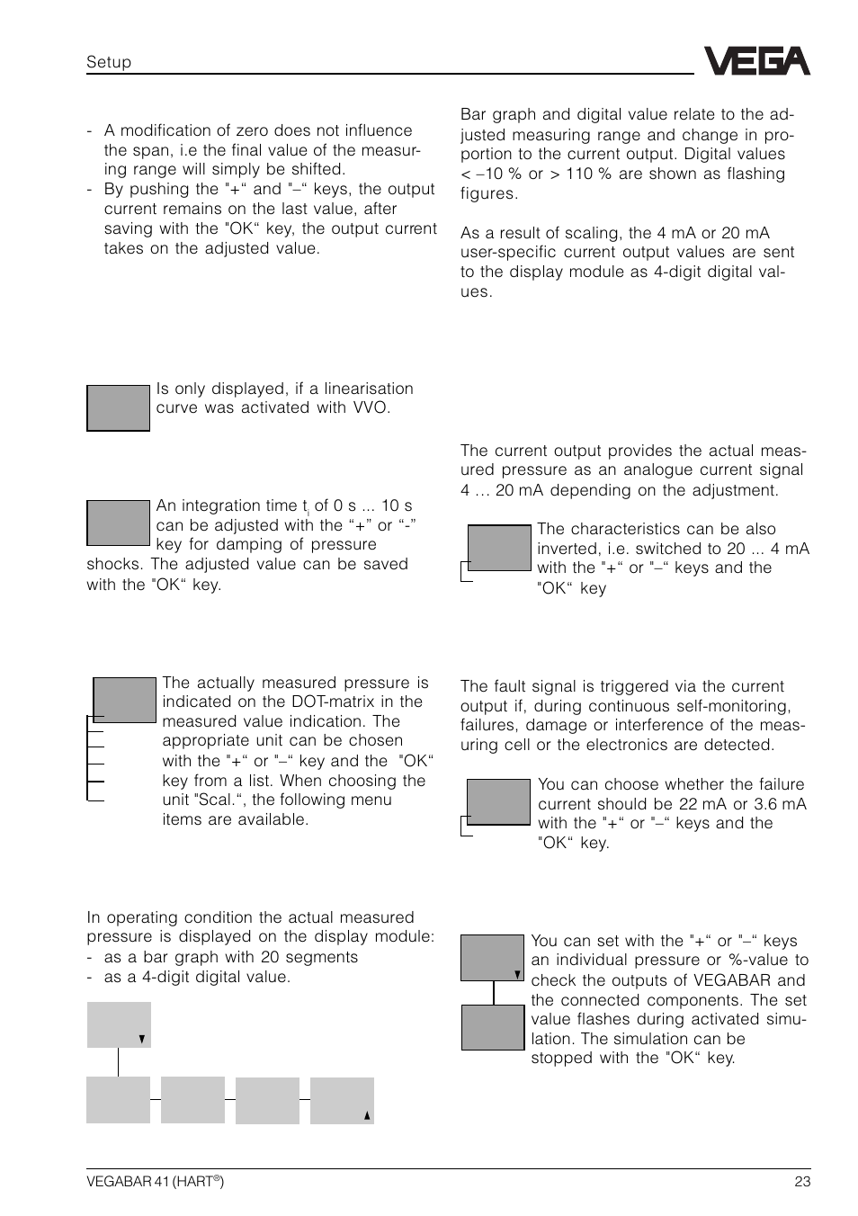 Evaluation, Outputs | VEGA VEGABAR 41 HART User Manual | Page 23 / 44