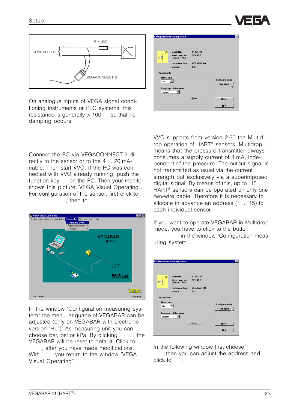 VEGA VEGABAR 41 HART User Manual | Page 25 / 44
