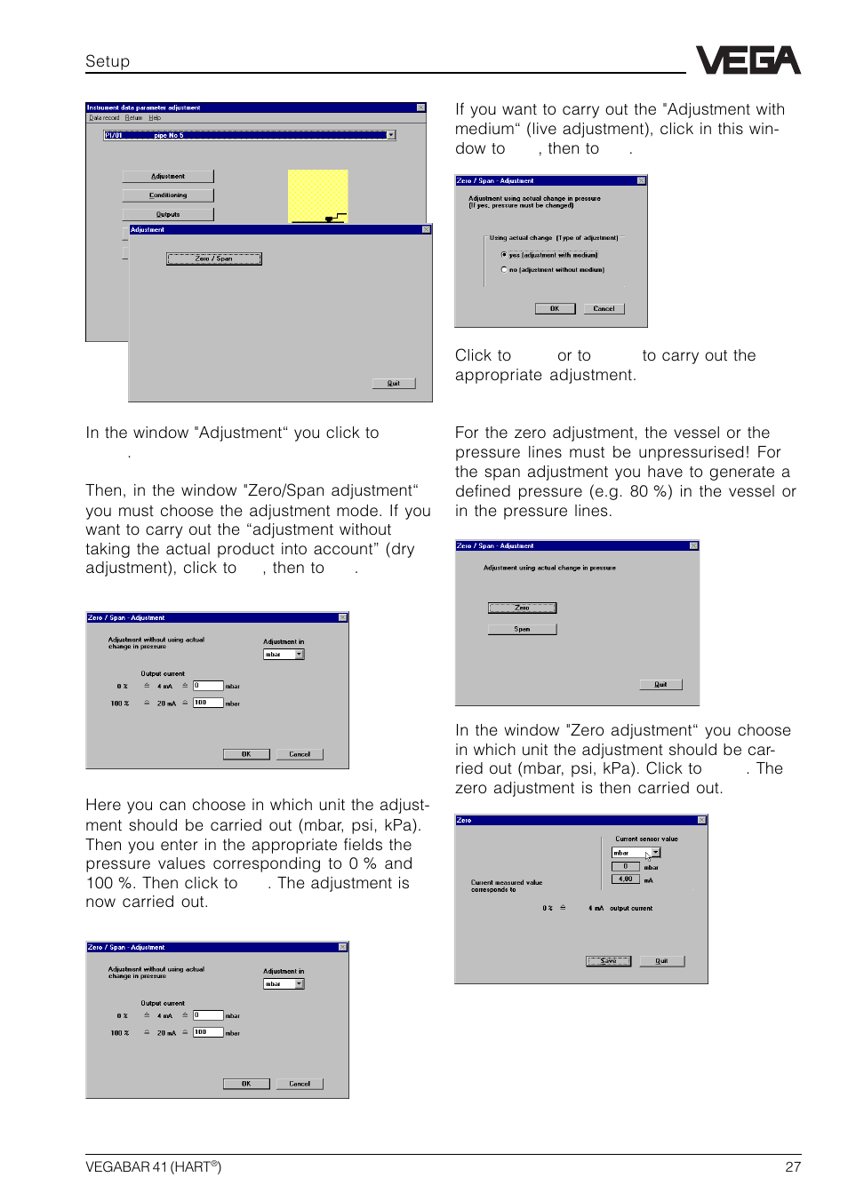 VEGA VEGABAR 41 HART User Manual | Page 27 / 44